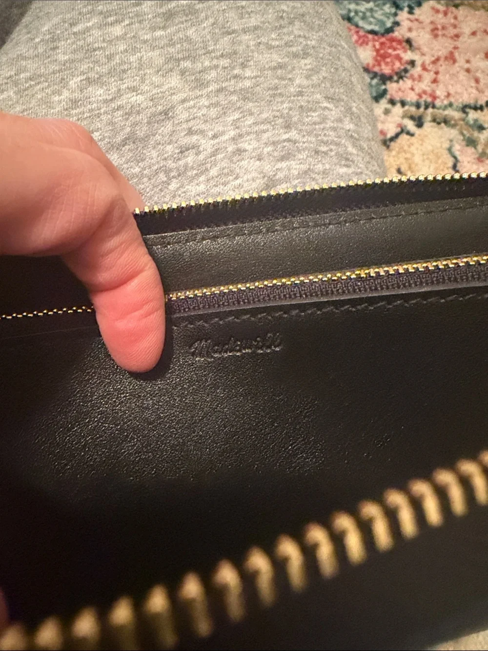 Madewell Black Zip-Around Wallet Phone Case